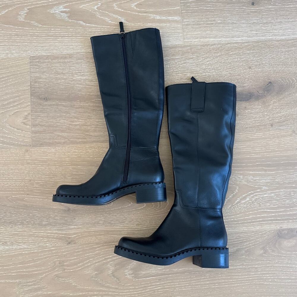 Dolce Vita Leather Boots Glory H20 Size US 6 Black